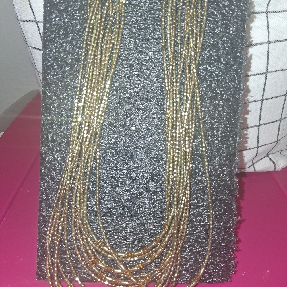 Chic Gold Multi-Strand Necklace